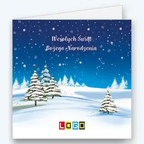 Ośnieżone świerki w niebieskim zmierzchu BN2-270 - okładka