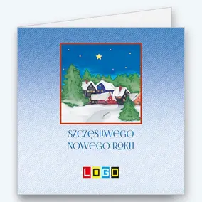Zimowa wioska w czerwonej ramce BN2-291 - okładka