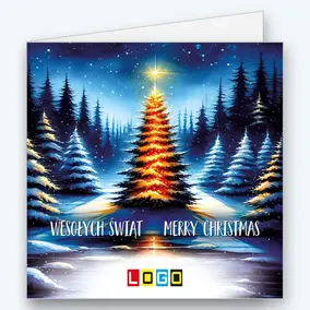 Rozświetlona choinka w nocnym lesie BN2-436 - okładka