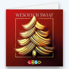 Bursztynowa choinka w kwadratowej ramce BN2-488 - okładka