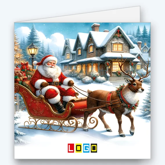 Santa's sleigh in front of villas BN2-544 - cover