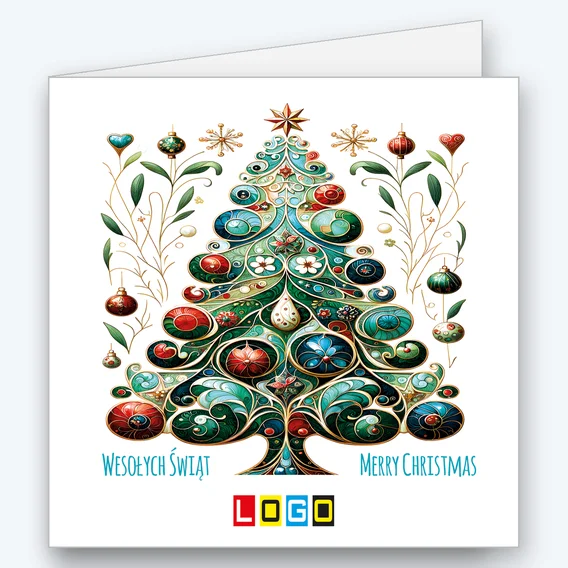 Christmas tree of turquoise medallions BN2-546 - cover