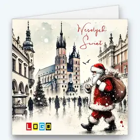 Mikołaj na zaśnieżonym rynku BN2-573 - okładka