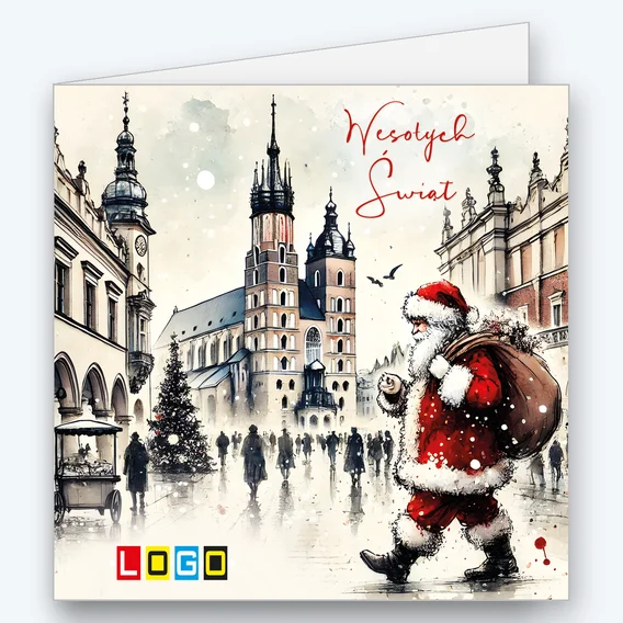 Mikołaj na zaśnieżonym rynku BN2-573 - okładka