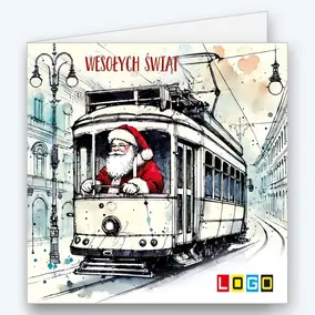 Mikołaj prowadzący stary tramwaj BN2-584 - okładka