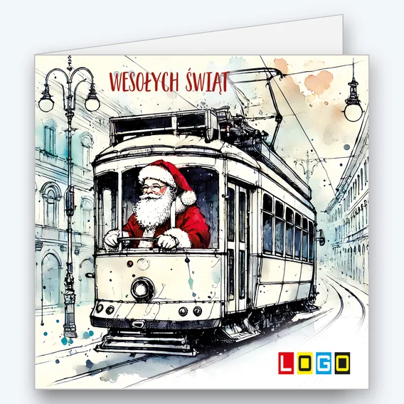 Mikołaj prowadzący stary tramwaj BN2-584 - okładka
