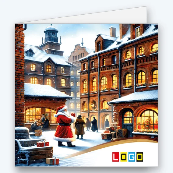 Santa in a brick courtyard BN2-626 - cover
