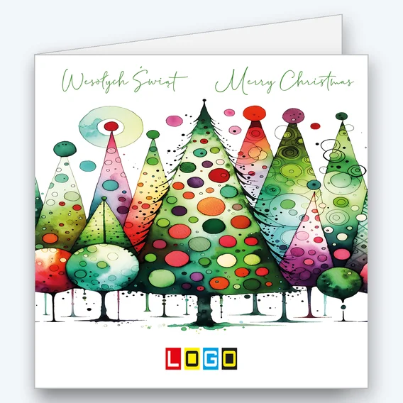 Cheerful polka-dot Christmas trees BN2-631 - cover