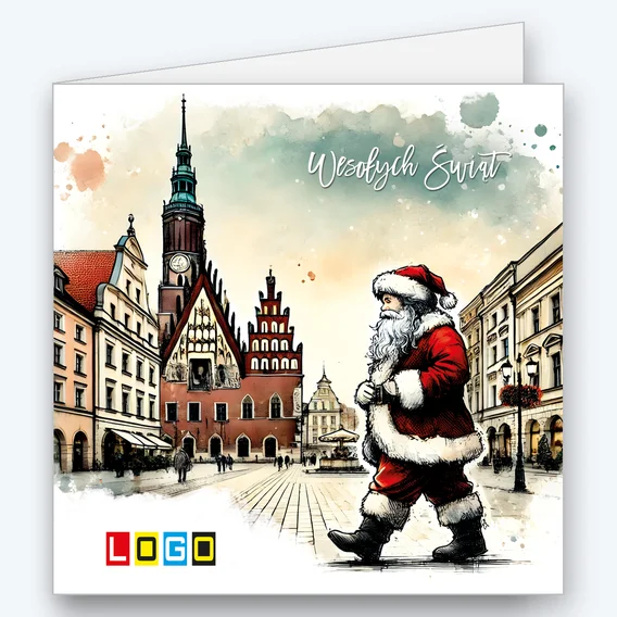 Santa in Wrocław Market Square by the town hall BN2-656 - cover