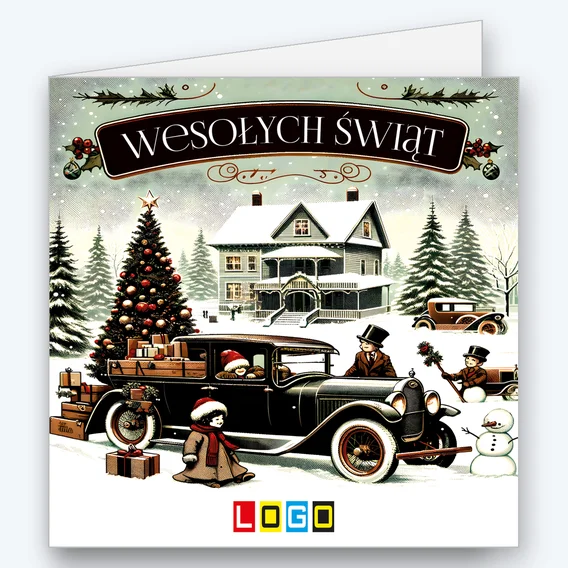 Vintage car full of presents BN2-670 - cover
