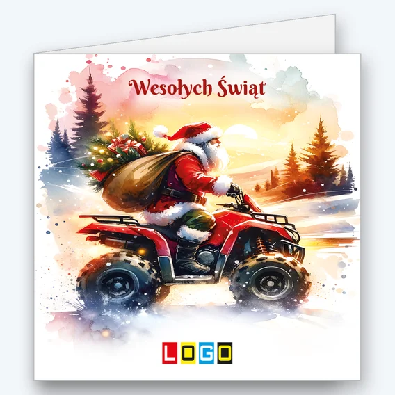 Santa on a red quad bike BN2-695 - cover