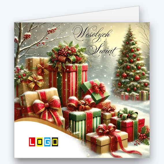 Pile of presents with bows in the snow BN2-699 - cover