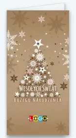 Choinka z gwiazdek na papierze pakowym BN3-038 - okładka