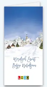 Kościółek w zaśnieżonej wiosce BN3-124 - okładka