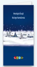 Niebieskie domki w śnieżnej dolinie BN3-127 - okładka