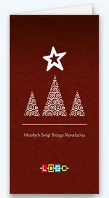 Trzy spiralne choinki pod białą gwiazdą BN3-233 - okładka
