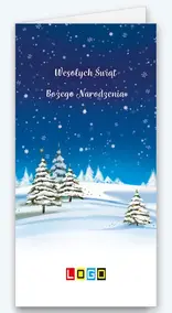 Ośnieżone świerki w niebieskim zmierzchu BN3-270 - okładka
