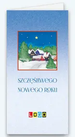 Zimowa wioska w czerwonej ramce BN3-291 - okładka